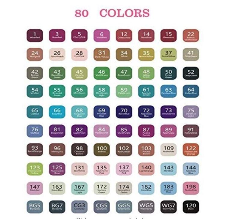 Kaksipuoliset tussit Decoartlt, 80 kpl