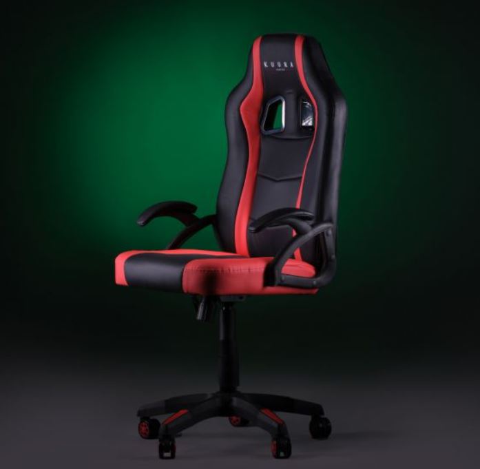 Kuura Gaming pelituoli Gamer, musta-punainen