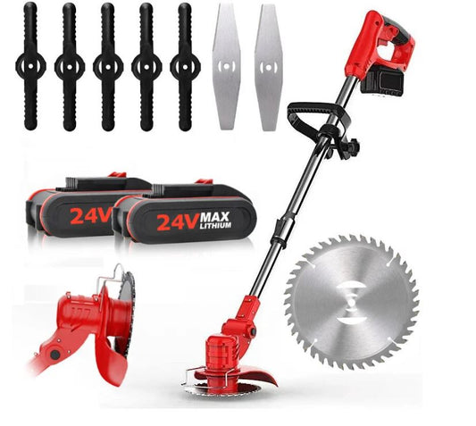 Akkuruohonleikkuri Teleskooppinen ,Pää ja 2x 24V akku