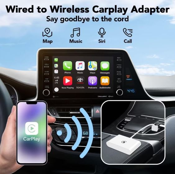 Adapteri yhteensopiva CarPlayn kanssa Langaton iOS:lle - USB-C