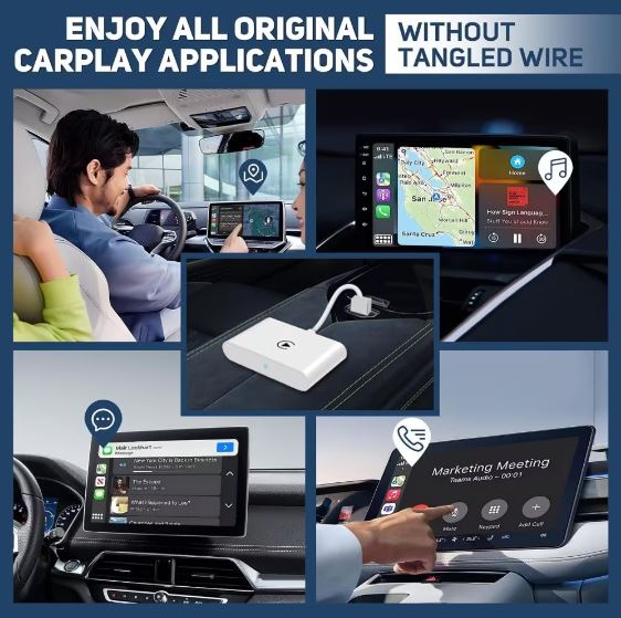 Adapteri yhteensopiva CarPlayn kanssa Langaton iOS:lle - USB-C
